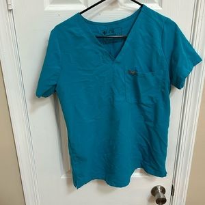 Figs Caterina Teal scrub top